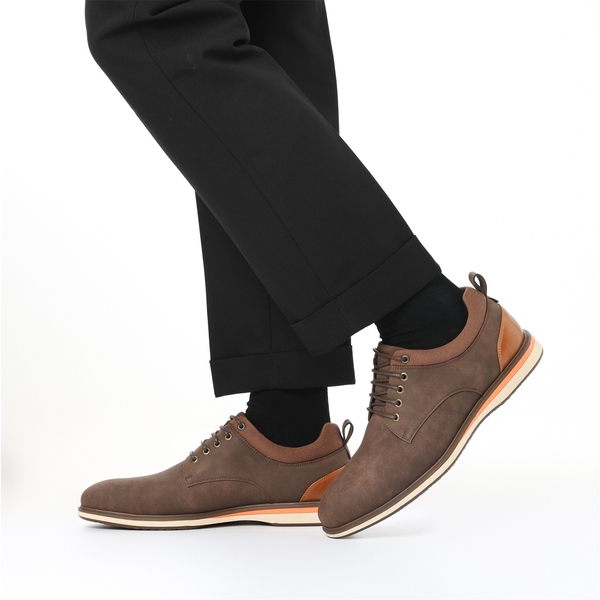 Men's Business Casual Oxford Shoes - BROWN - 6